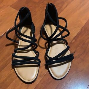 American Eagle Strappy Sandals with zipper back